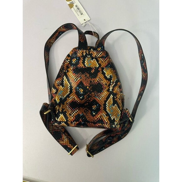 Hammitt Small Botanical Snake Embossed Leather Backpack Stunning Handbag NWT - Picture 3 of 9